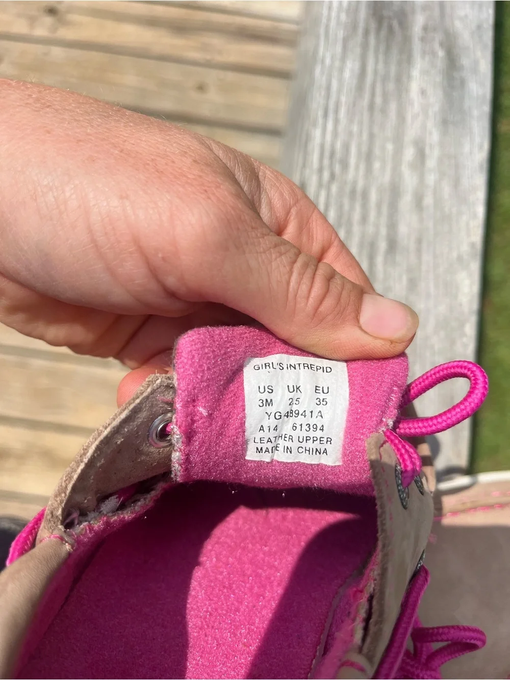 Sperry Tan Moccasin Boat Shoes with Hot Pink Accents - Kids